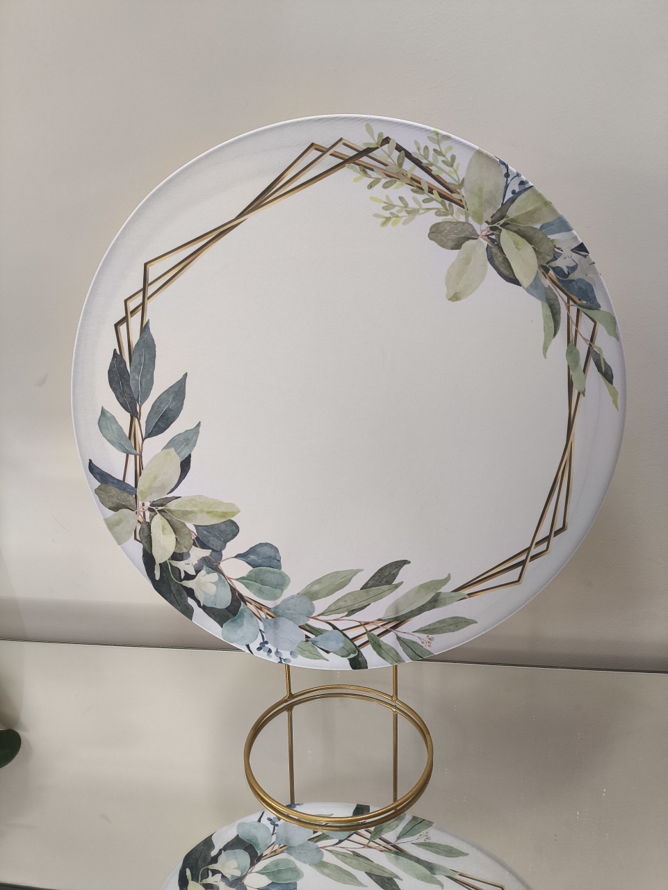Mini Painel Arabesco de Folhas Verdes 50X50 - Baloesfeitosdesonhos 