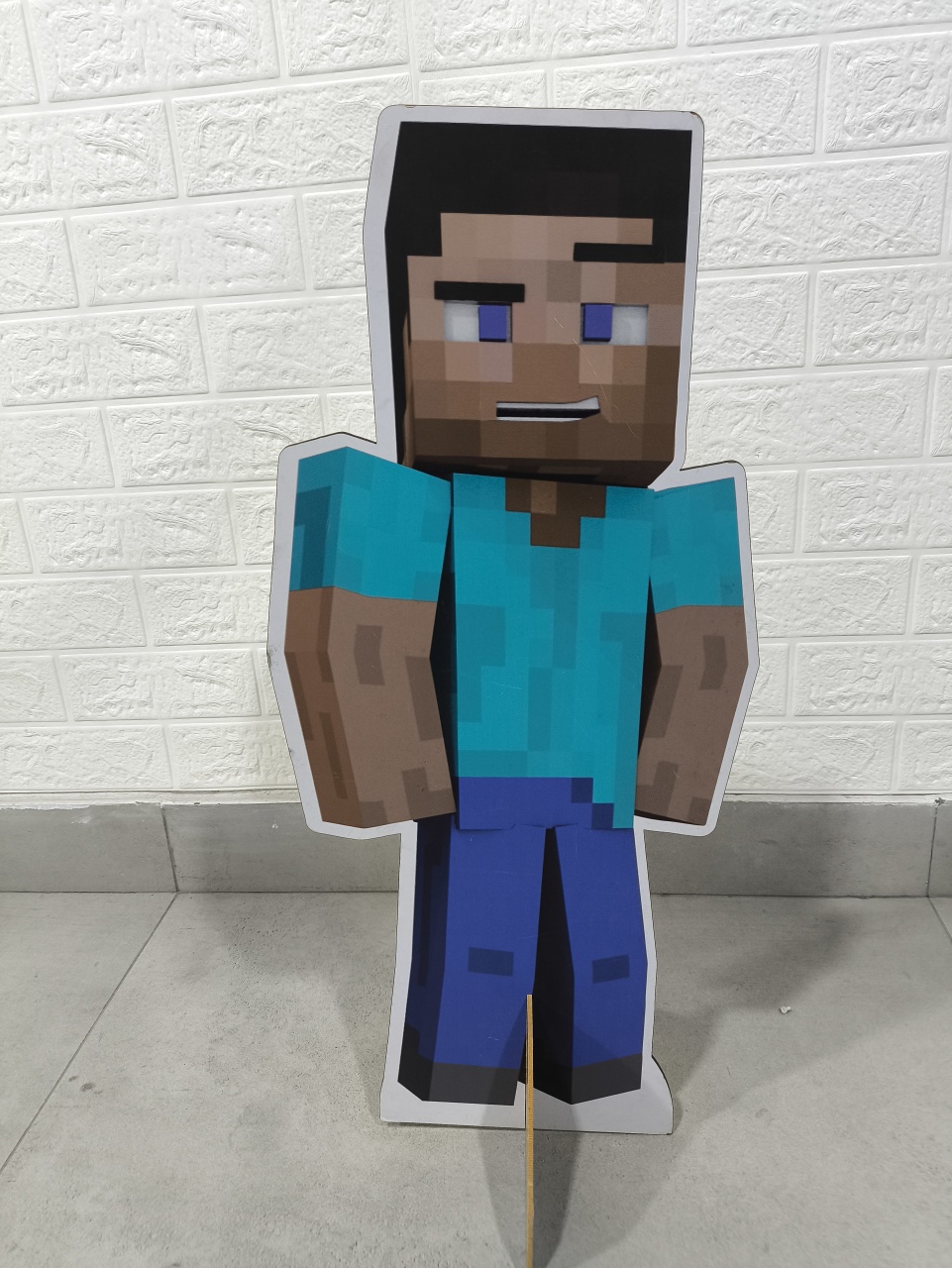 Display Simples 0.60Cm Minecraft Personagens Azul - Baloesfeitosdesonhos 