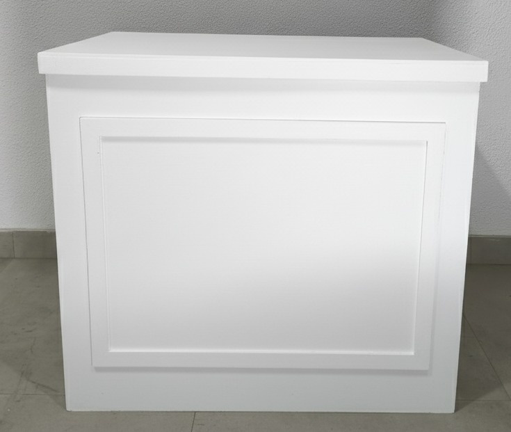 Mesa Branca Boiserie  Mdf -G - Baloesfeitosdesonhos 
