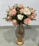 Arranjo de Flores Bege Com Salmão -G - imagem 1
