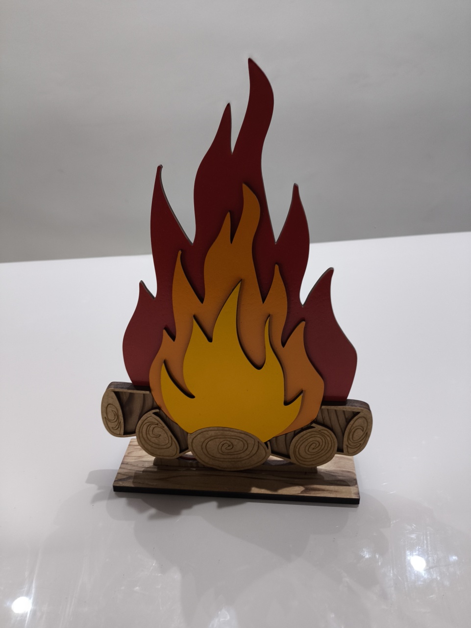 Display Fogueira 3D Mdf - Baloesfeitosdesonhos 