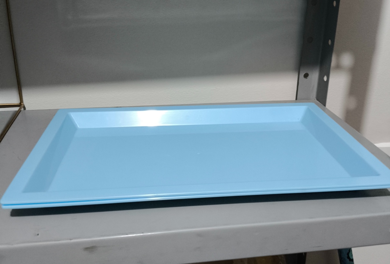 Doceira Retangular Azul Bebê Lisa, 35Cm - Baloesfeitosdesonhos 