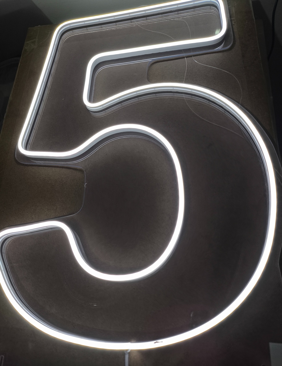 Led Número 5  60Cm de Altura  - Baloesfeitosdesonhos 