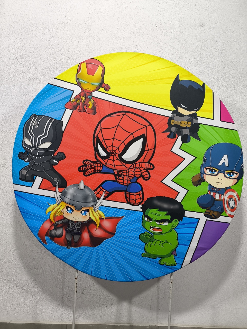 Painel Heróis Baby 150X150 - Baloesfeitosdesonhos 