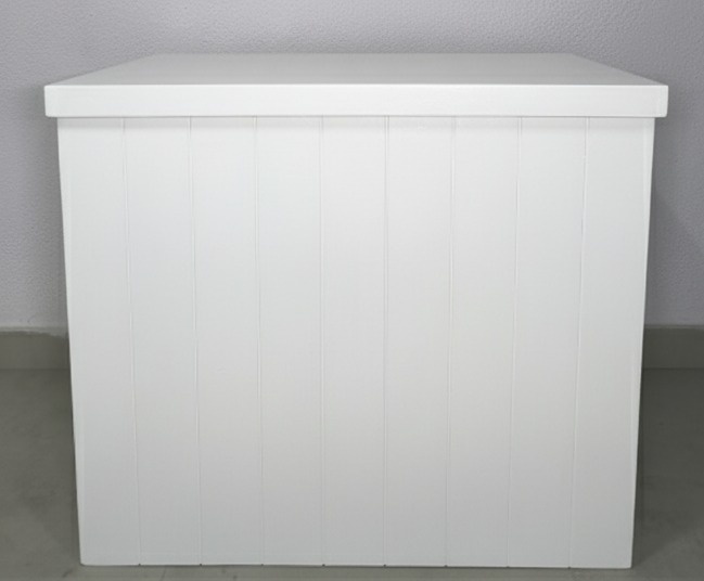 Mesa Quadrada Com Risquinhos Branca Mdf - G - Baloesfeitosdesonhos 