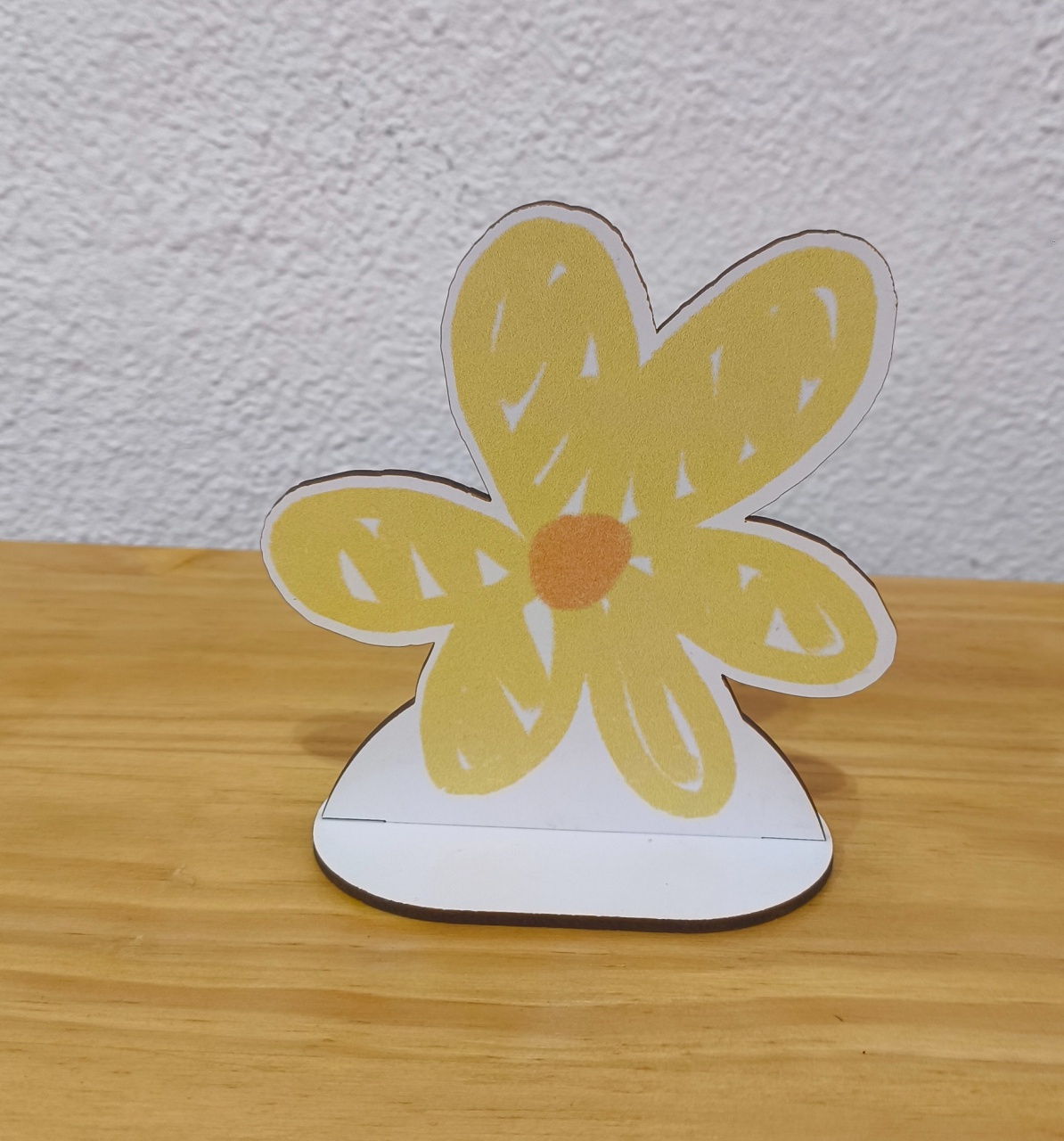Display Mini Flor Amarelo Simples  13Cm - Baloesfeitosdesonhos 