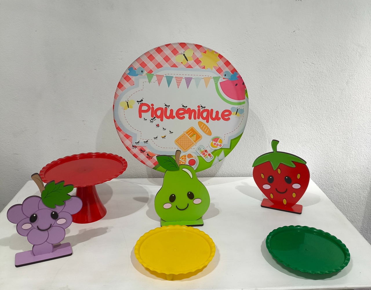 Mini Kit Picnic 3- Painel de Mesa 50X50  - Baloesfeitosdesonhos 