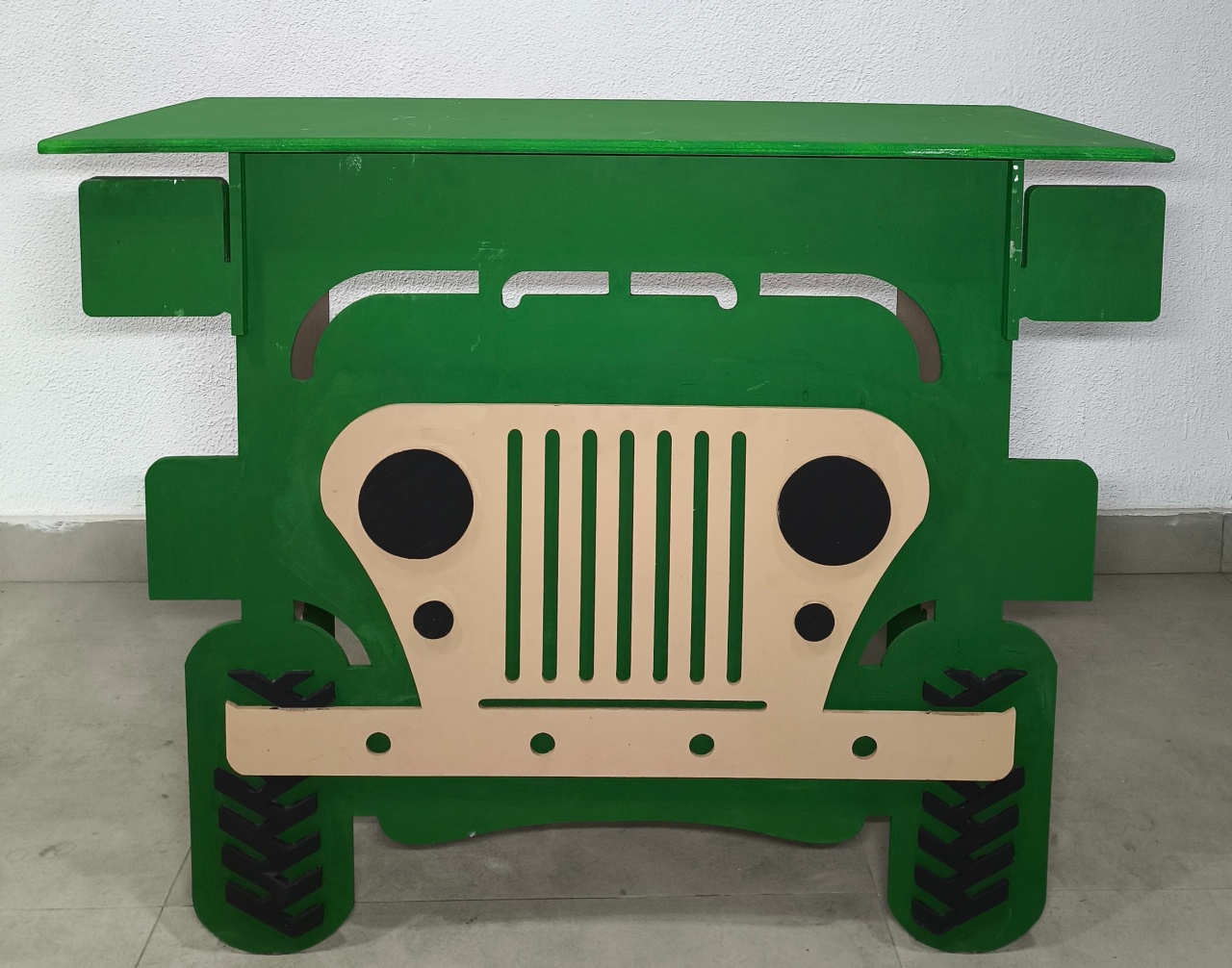 Mesa Jeep Verde Mdf G  - Baloesfeitosdesonhos 