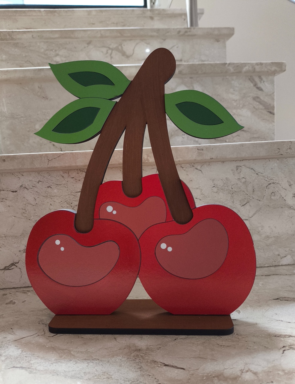 Display 3D Cereja Com Três Cerejas - Baloesfeitosdesonhos 