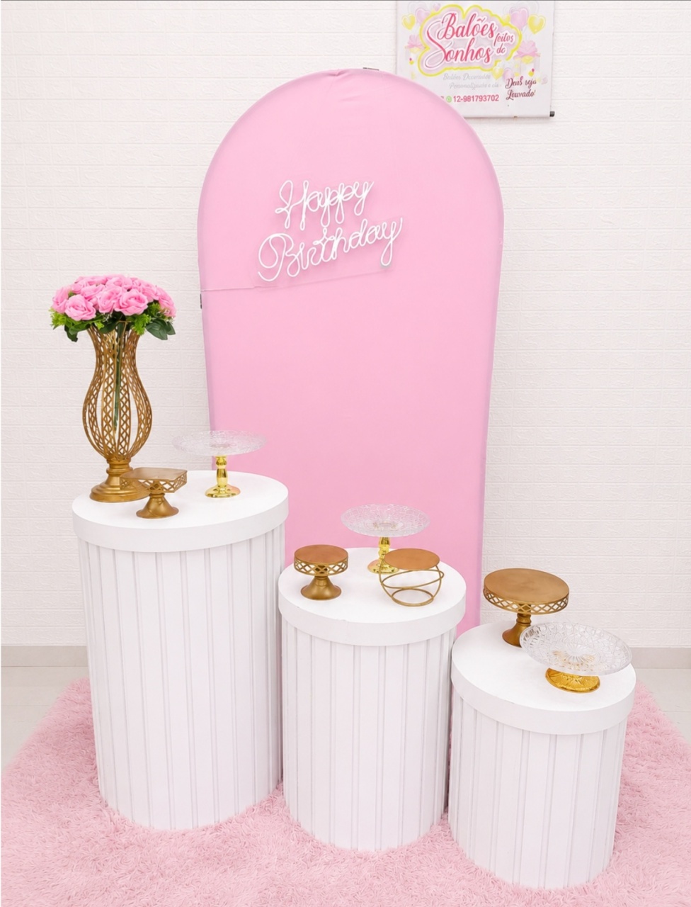 Kit Rosa Bebe Ok - Baloesfeitosdesonhos 