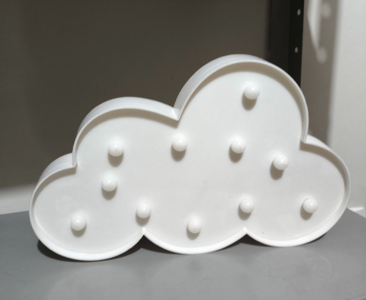 Nuvem Led de Mesa 30Cm  Branco  - Baloesfeitosdesonhos 