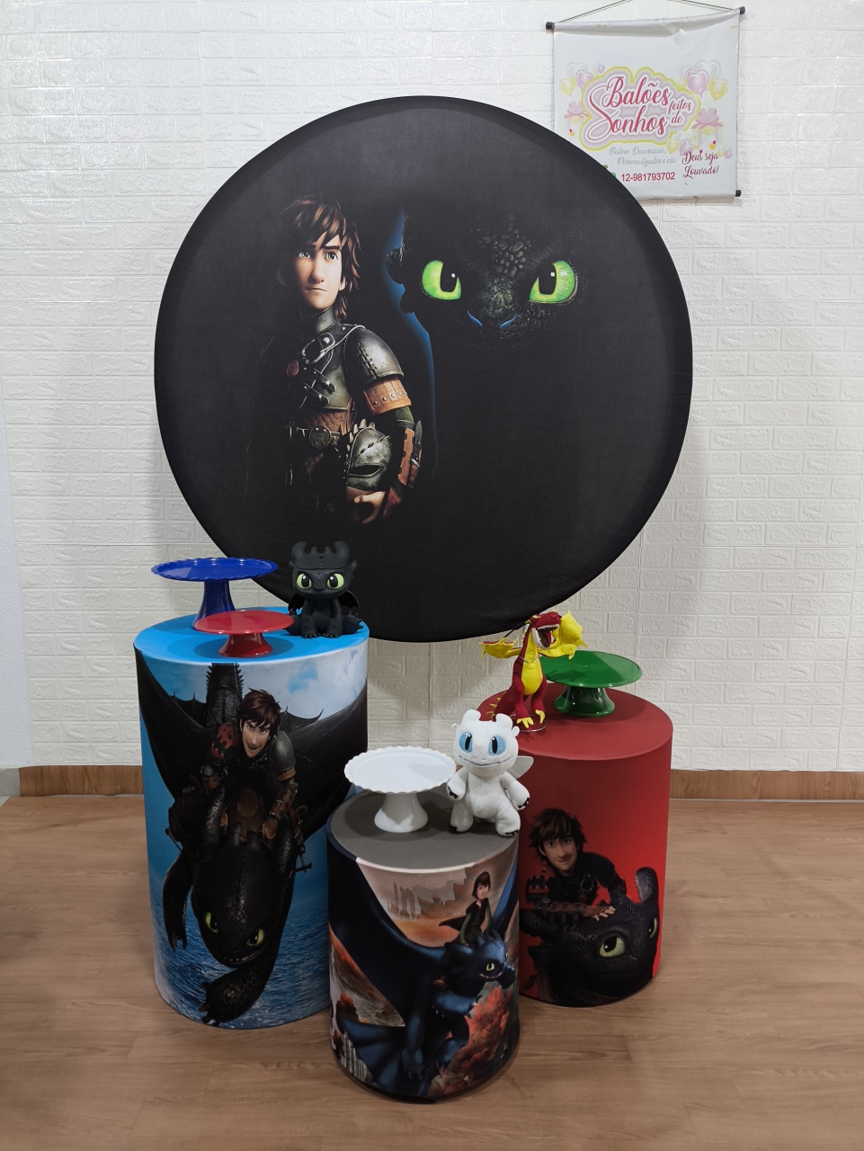 Kit Mini Table Como Treinar Seu Dragão1 - Baloesfeitosdesonhos 