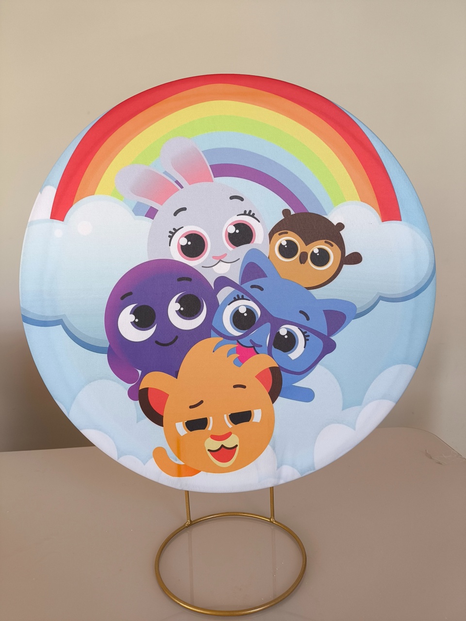 Mini Painel 50X50 Bolofofo Arco Íris  - Baloesfeitosdesonhos 