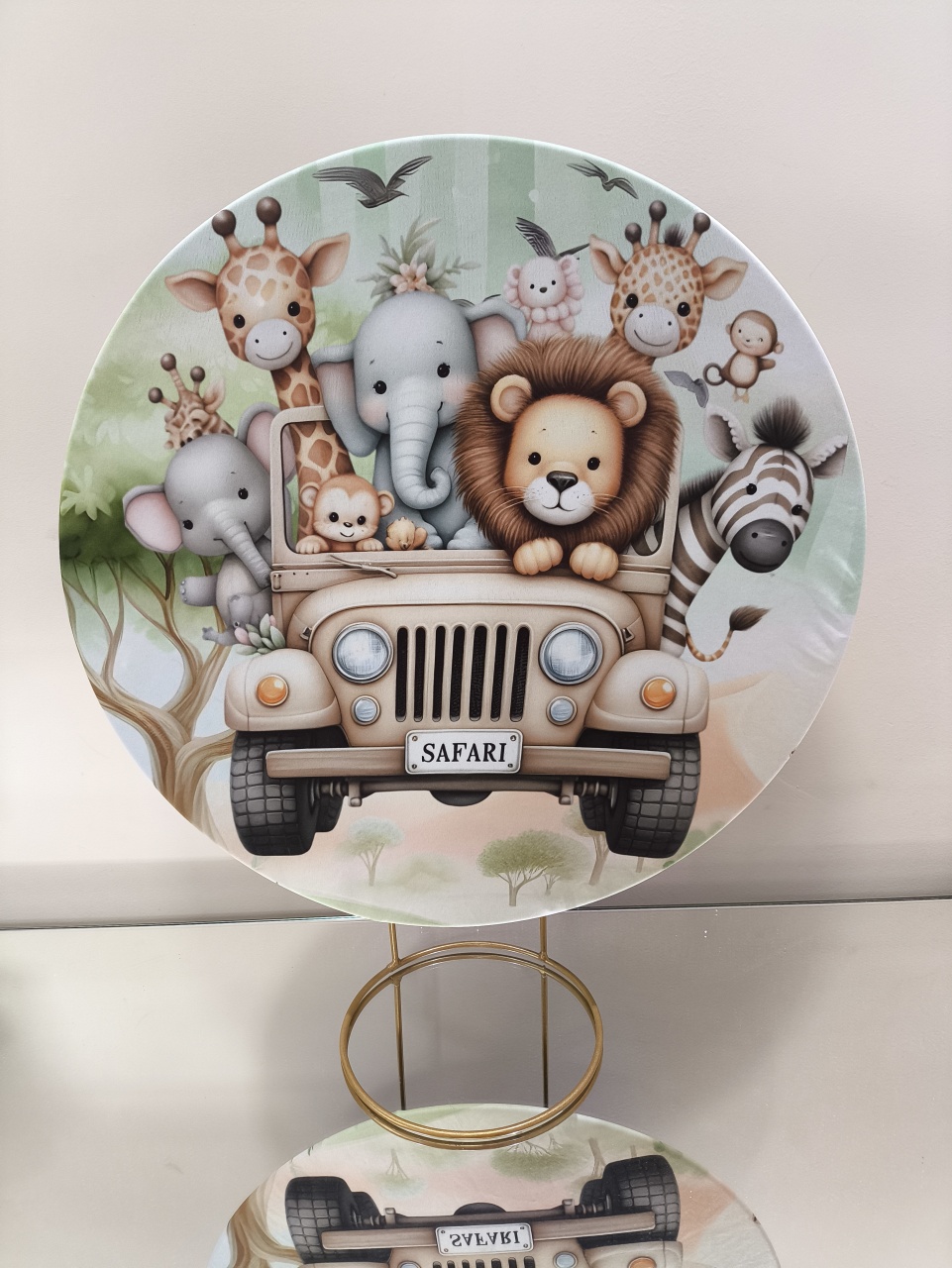 Mini Painel Safari Baby 1 50X50 - Baloesfeitosdesonhos 