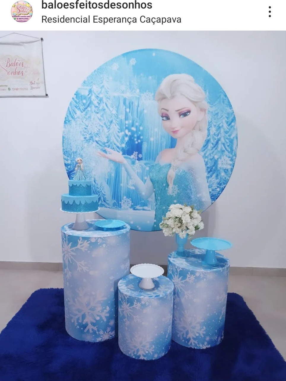 Kit Frozen Gelo - Baloesfeitosdesonhos 
