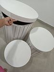 Trio de Cilindro Ripado Branco  - imagem 2