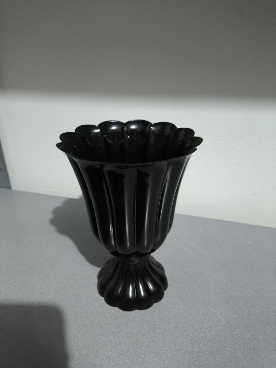 Vaso Pétala Preto 25Cm - Baloesfeitosdesonhos 