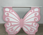 Mesa de Borboleta Branco E Rosa  Mdf - G - imagem 1