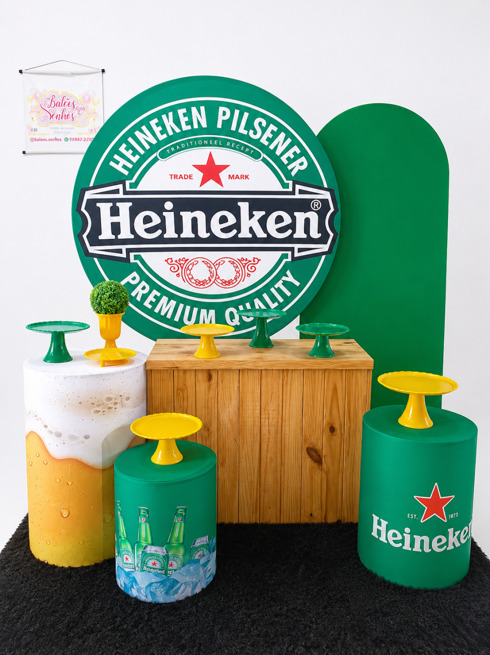 Kit Comemore - Cerveja Verde - Baloesfeitosdesonhos 