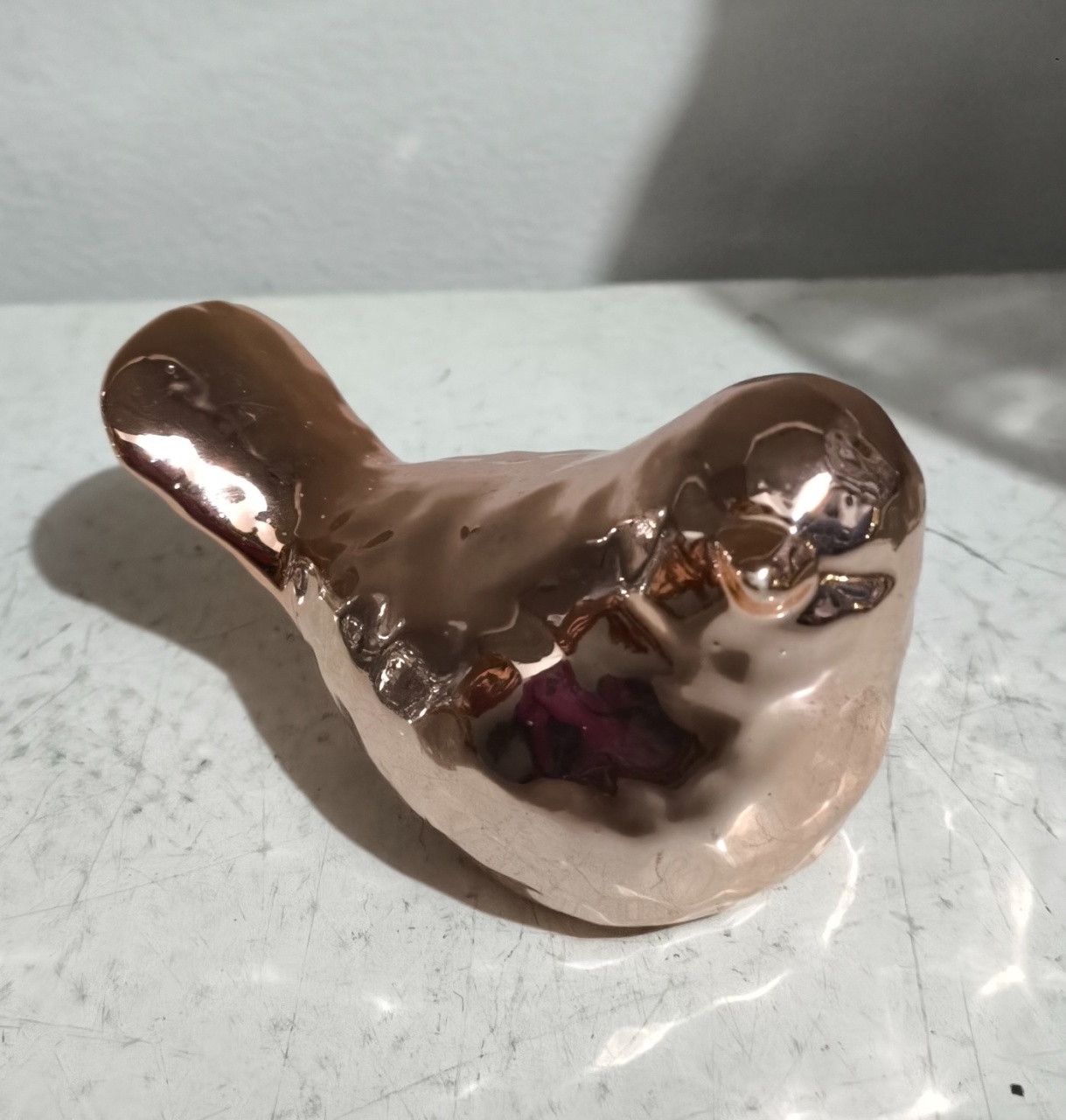 Passarinho Porcelana Rose Gold  - Baloesfeitosdesonhos 