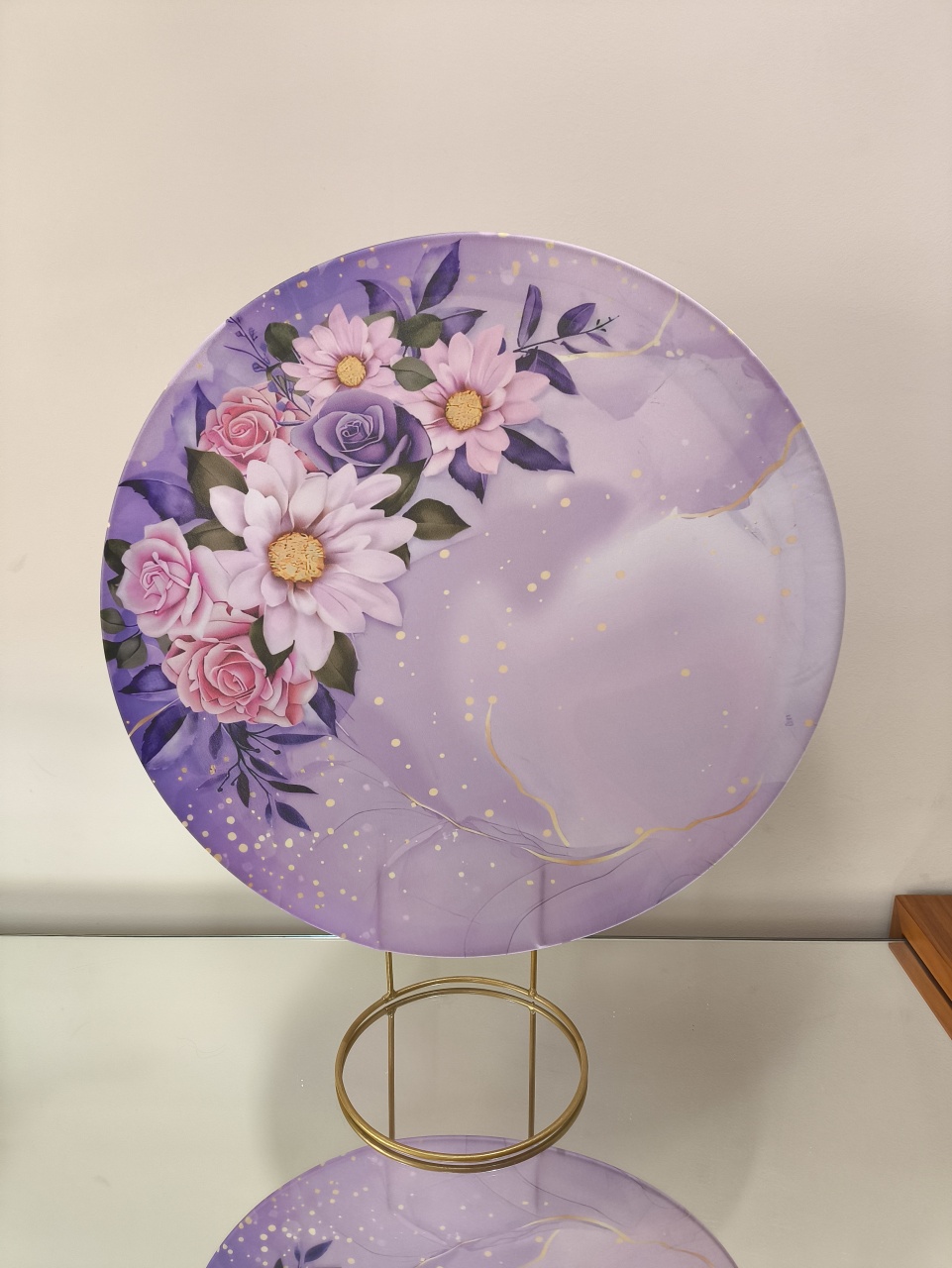 Mini Painel Floral Lilás 50X50 - Baloesfeitosdesonhos 