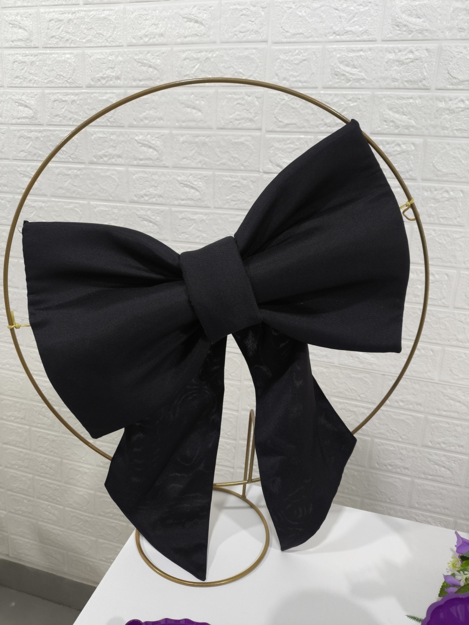 Laço Tecido Preto 30Cm - Baloesfeitosdesonhos 