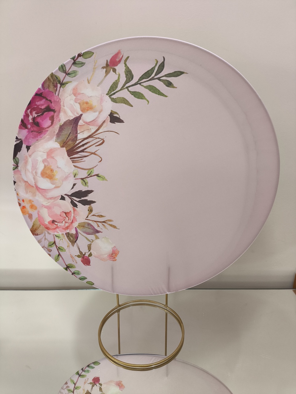 Mini Painel Rosa Com Flores 50X50 - Baloesfeitosdesonhos 