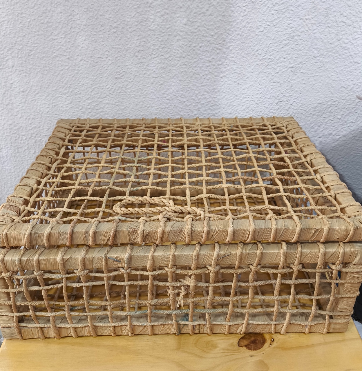 Cesto de Palha 30Cm - Baloesfeitosdesonhos 