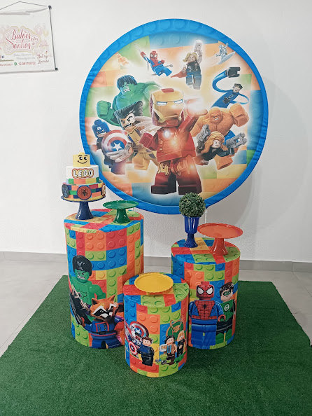Kit Mini Table -Lego - Sem Personagens - Baloesfeitosdesonhos 