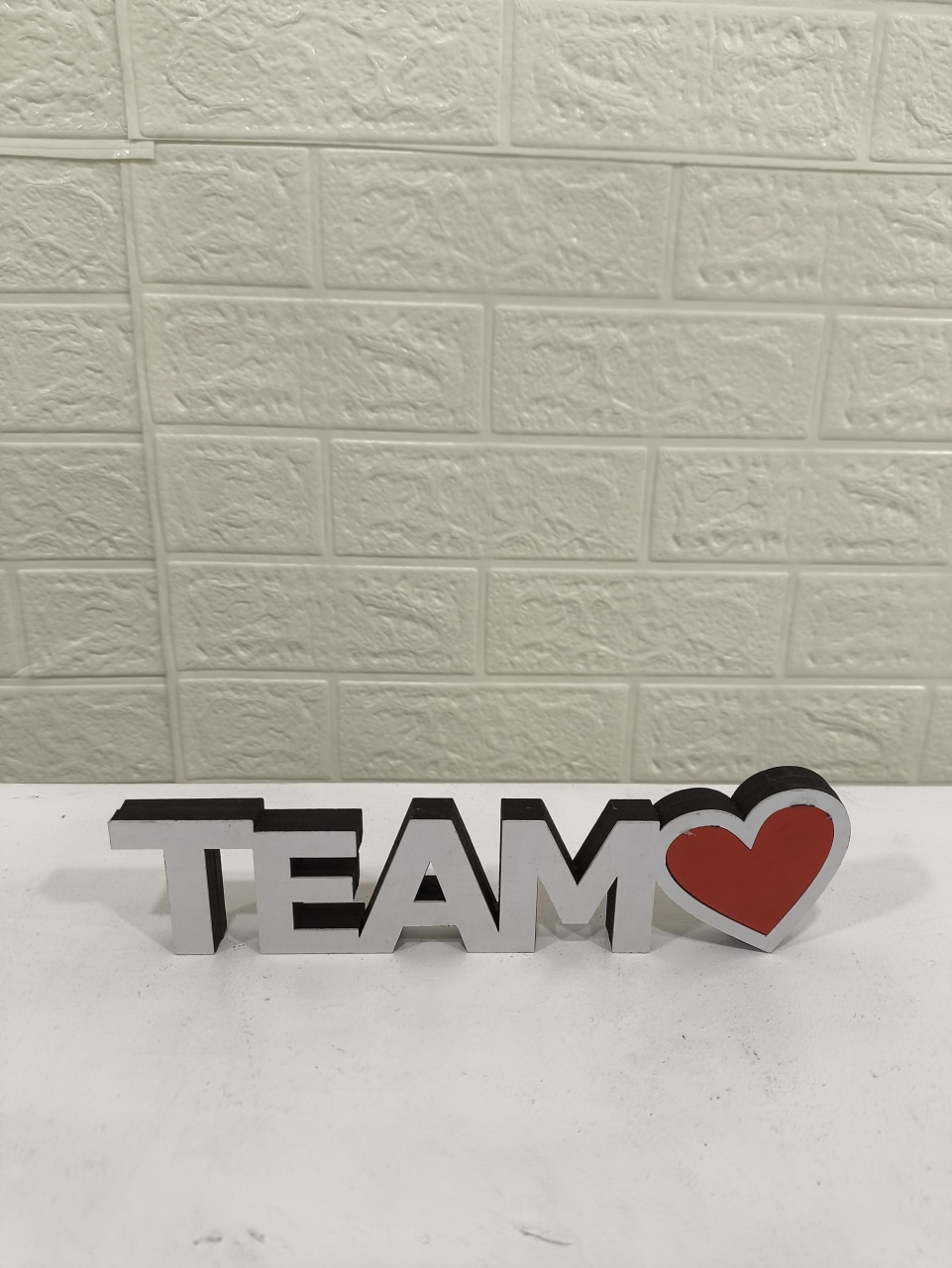 Display 3D Te Amo Branco E Vermelho - Baloesfeitosdesonhos 