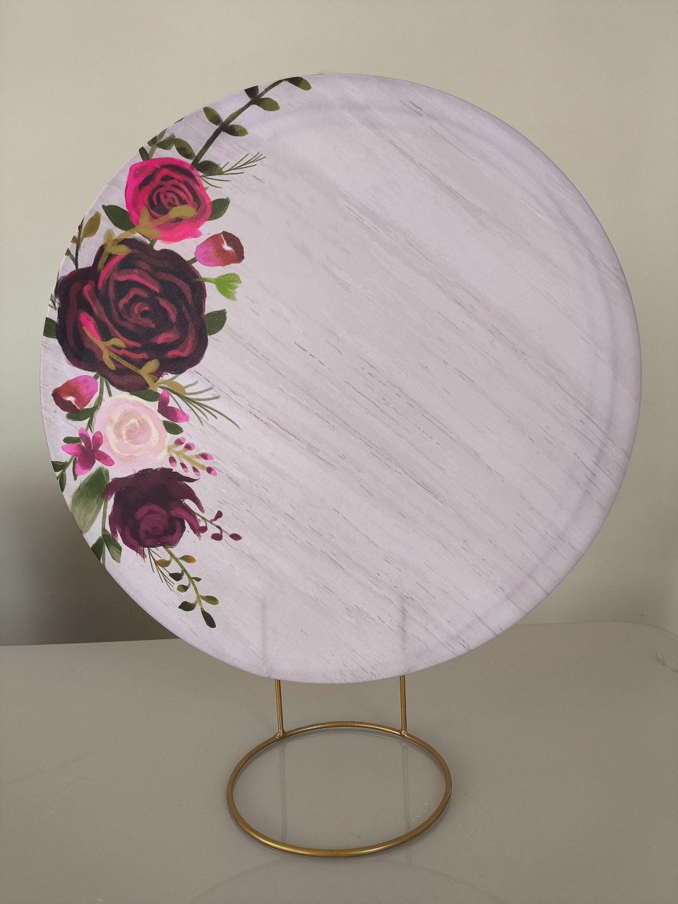 Mini Painel 50X50 Floral Bordo - Baloesfeitosdesonhos 