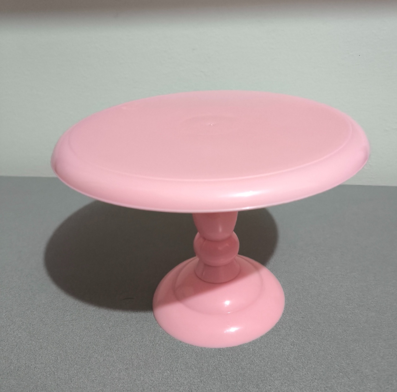 Doceira Candy Color Rosa Bebê 20Cm C Pé Alto  - Baloesfeitosdesonhos 