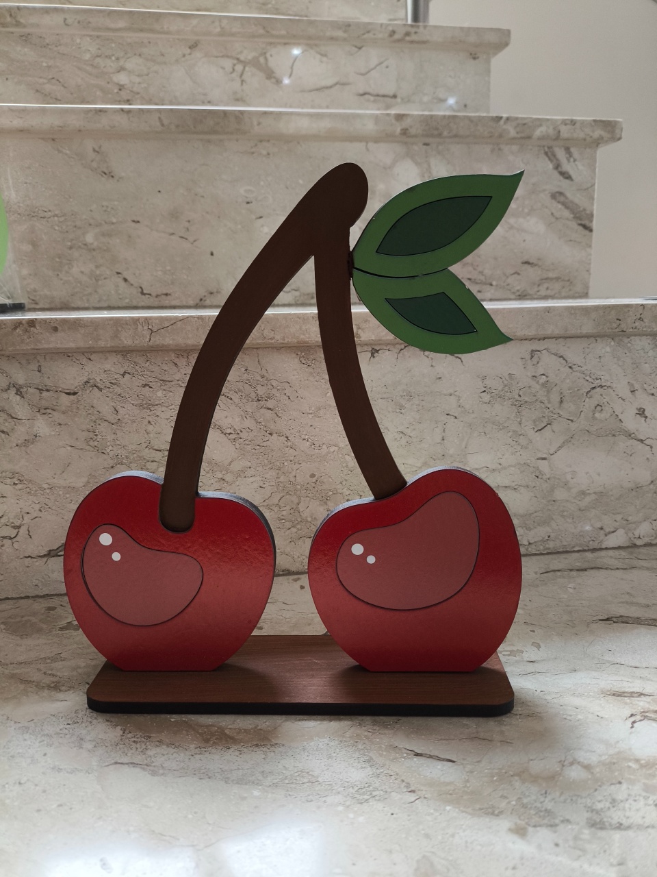 Display 3D Cereja Dupla - Baloesfeitosdesonhos 