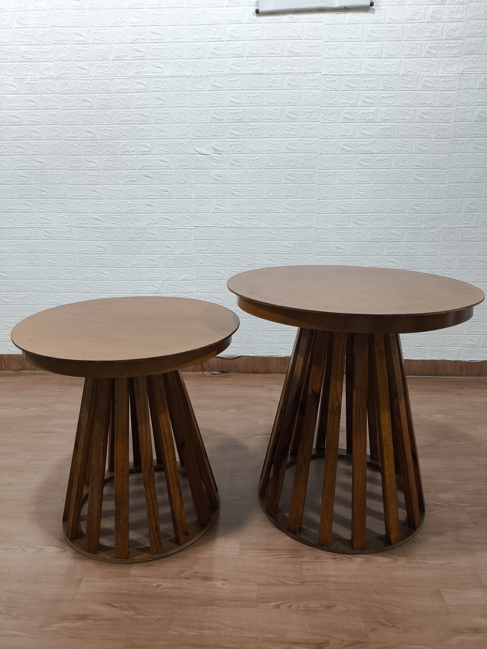 Dupla de Mesa Rustica 0.70 E 0.80 Cm Altura - Baloesfeitosdesonhos 