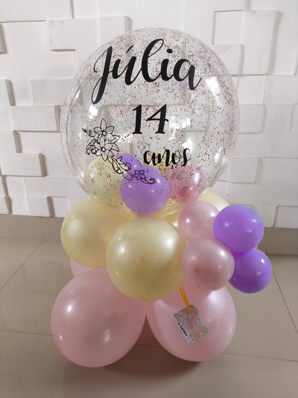 Balão Personalizado Floral  - Baloesfeitosdesonhos 