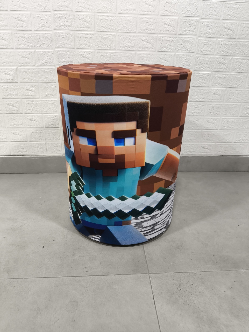 Capa Cilindro M Minecraft Personagens Azul - Baloesfeitosdesonhos 