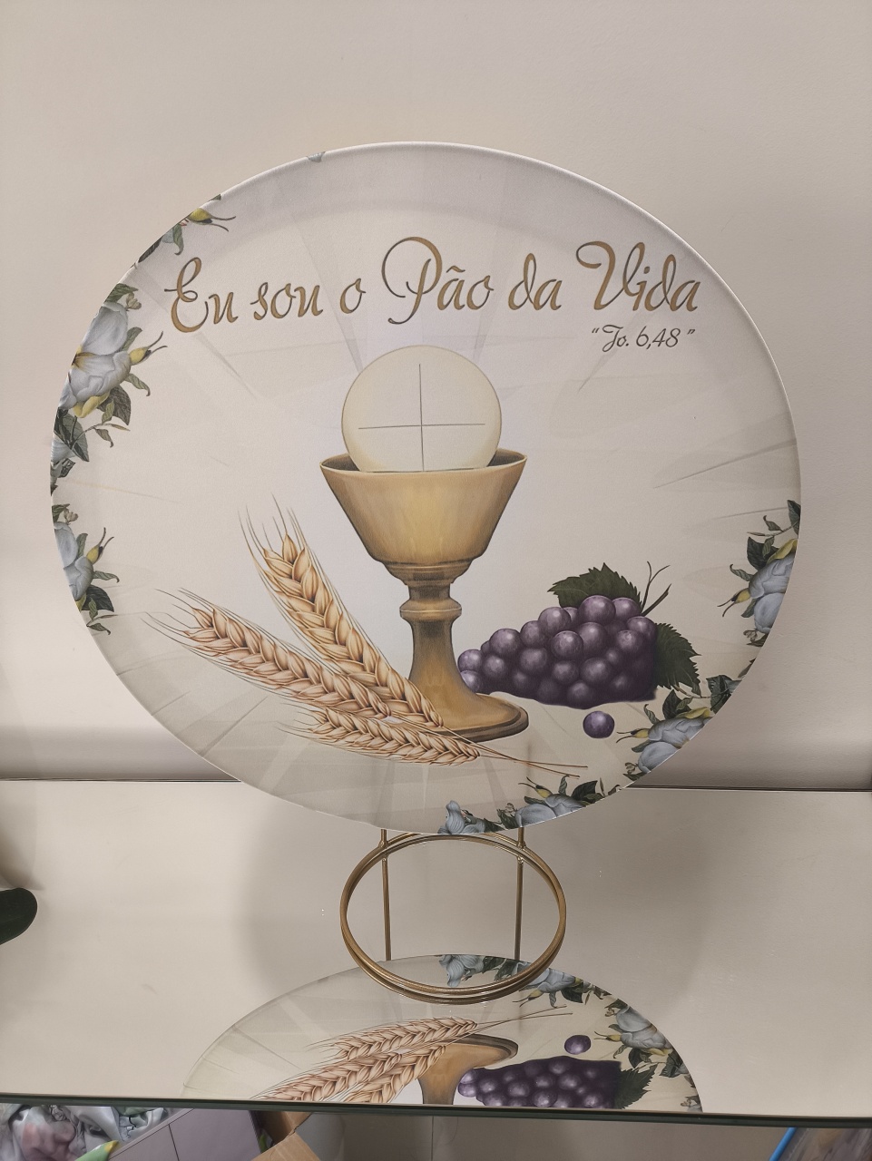 Mini Painel Cálice Eucaristia 50X50 - Baloesfeitosdesonhos 
