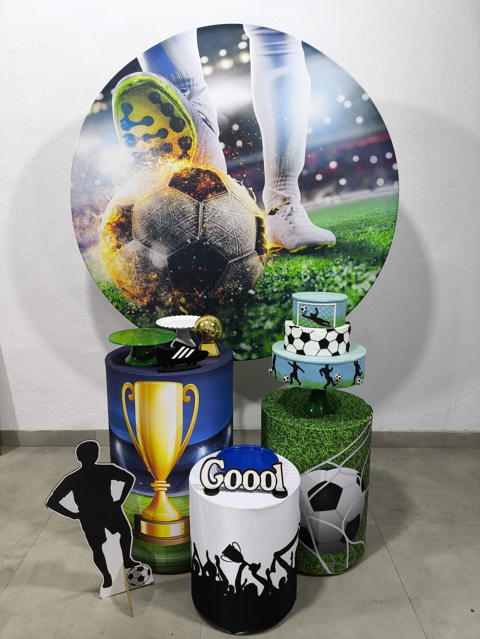 Kit Mini Table Futebol Bola No Pé 150X150 Ok - Baloesfeitosdesonhos 