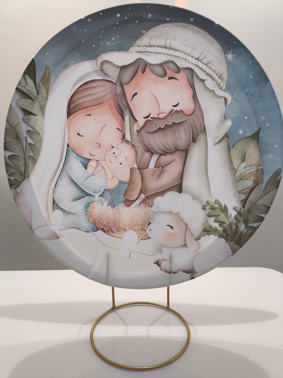 Painel de Mesa 50X50 Natal Manjedoura  - Baloesfeitosdesonhos 