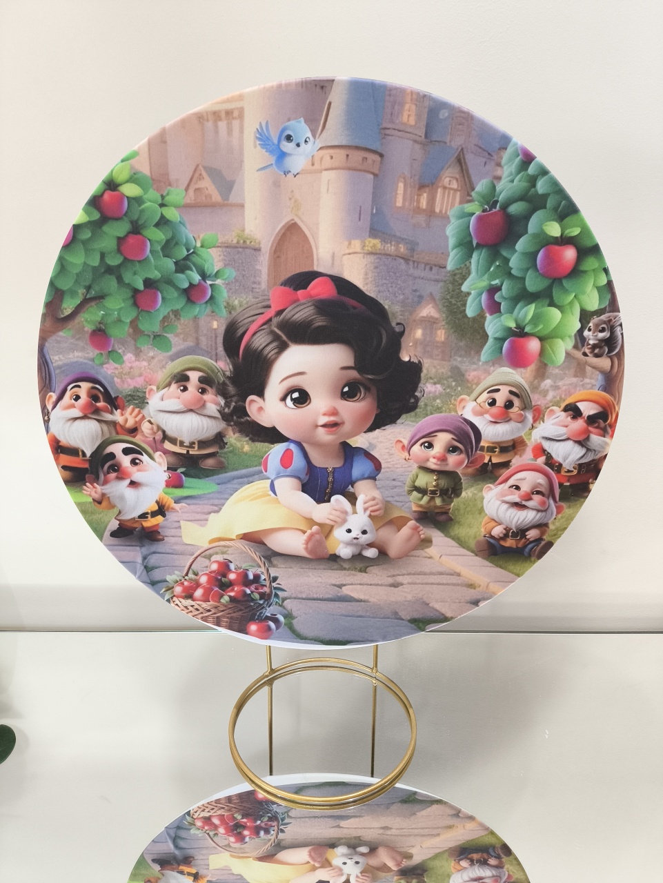Mini Painel Branca de Neve Baby 50X50 - Baloesfeitosdesonhos 