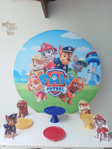 Kit Table Patrulha1 Painel E Personagens - Baloesfeitosdesonhos 
