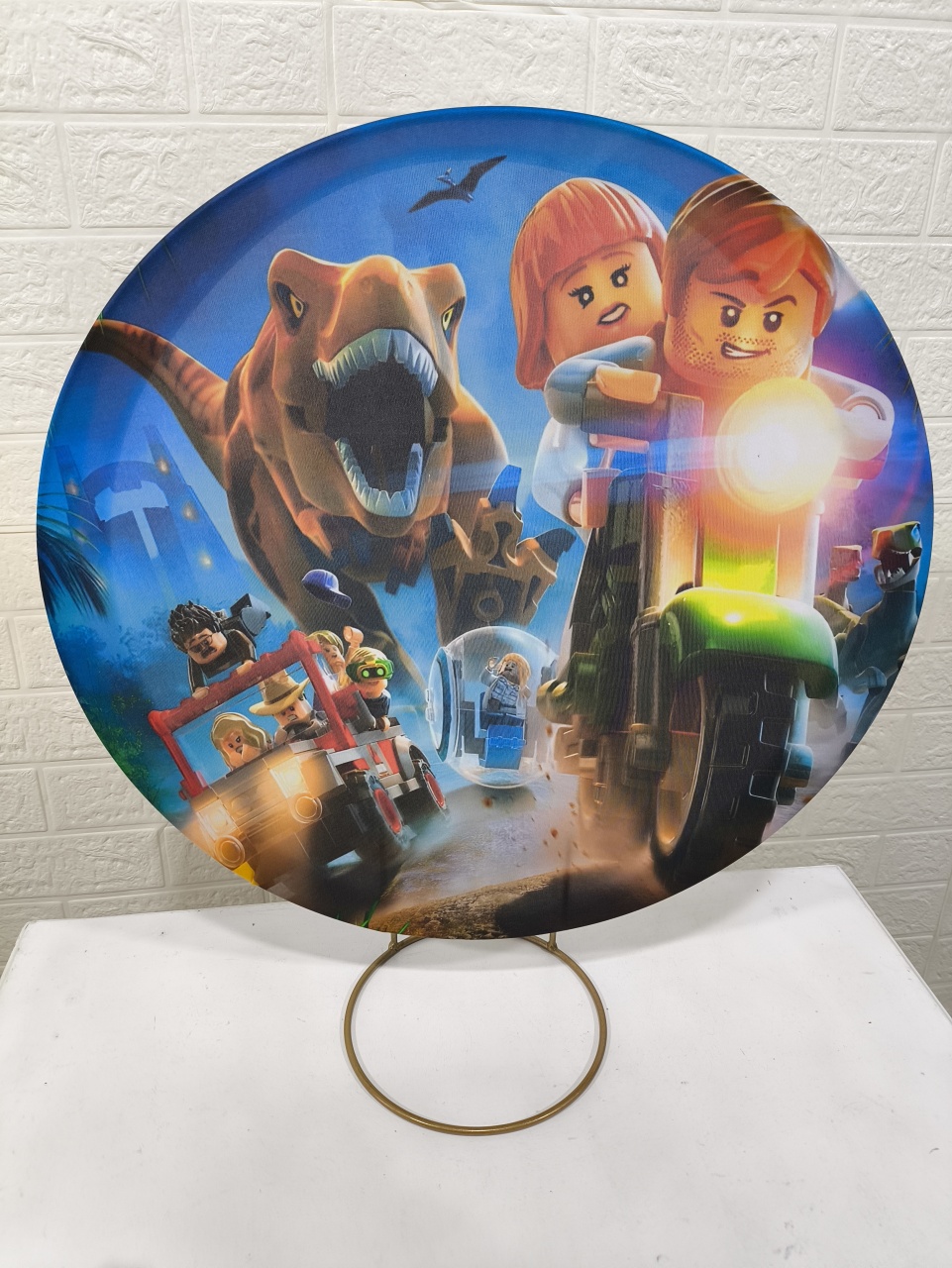 Mini Painel Lego Jurassic Word 50X50 - Baloesfeitosdesonhos 