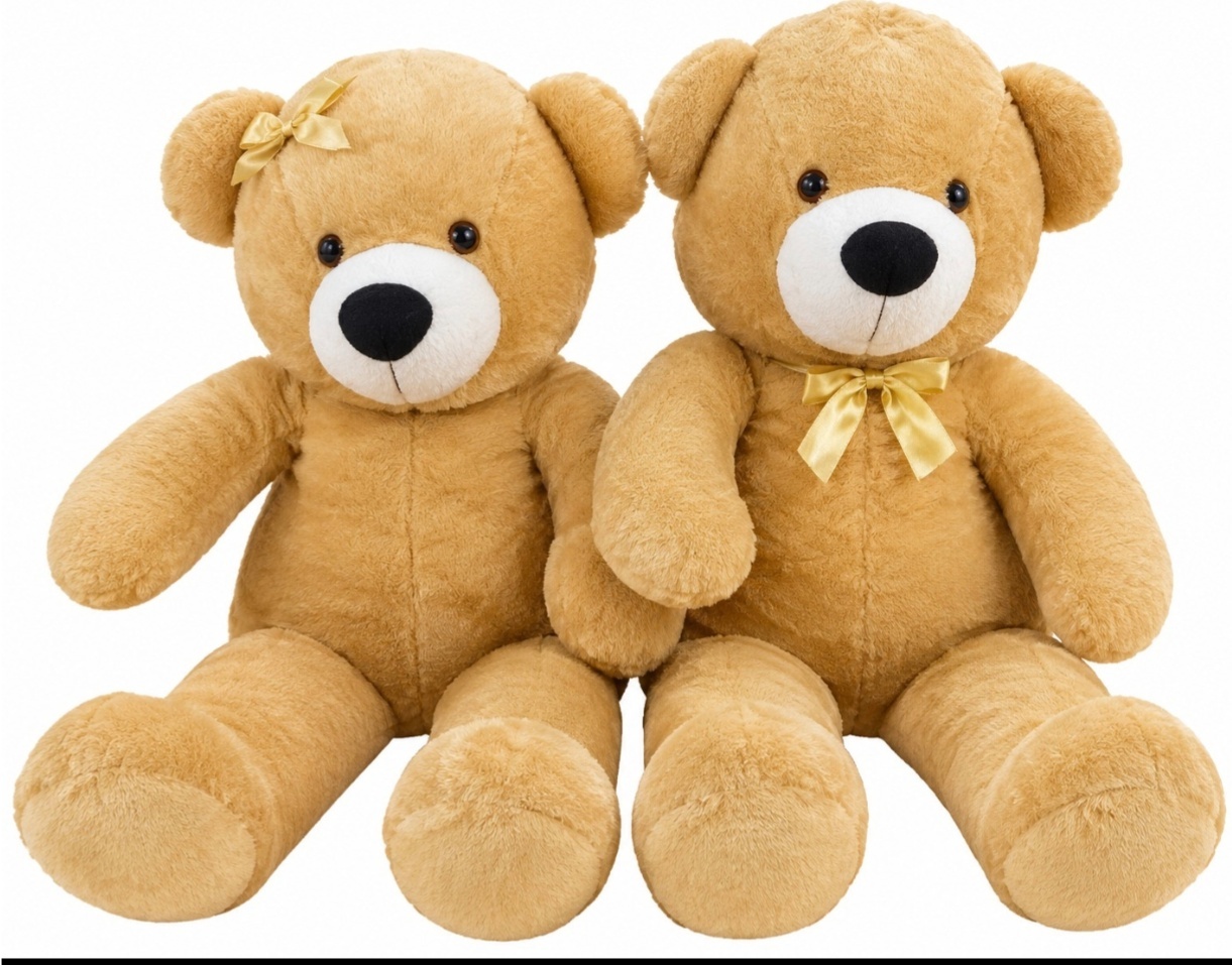 Urso Pelúcia Grande 1M Bege - Baloesfeitosdesonhos 