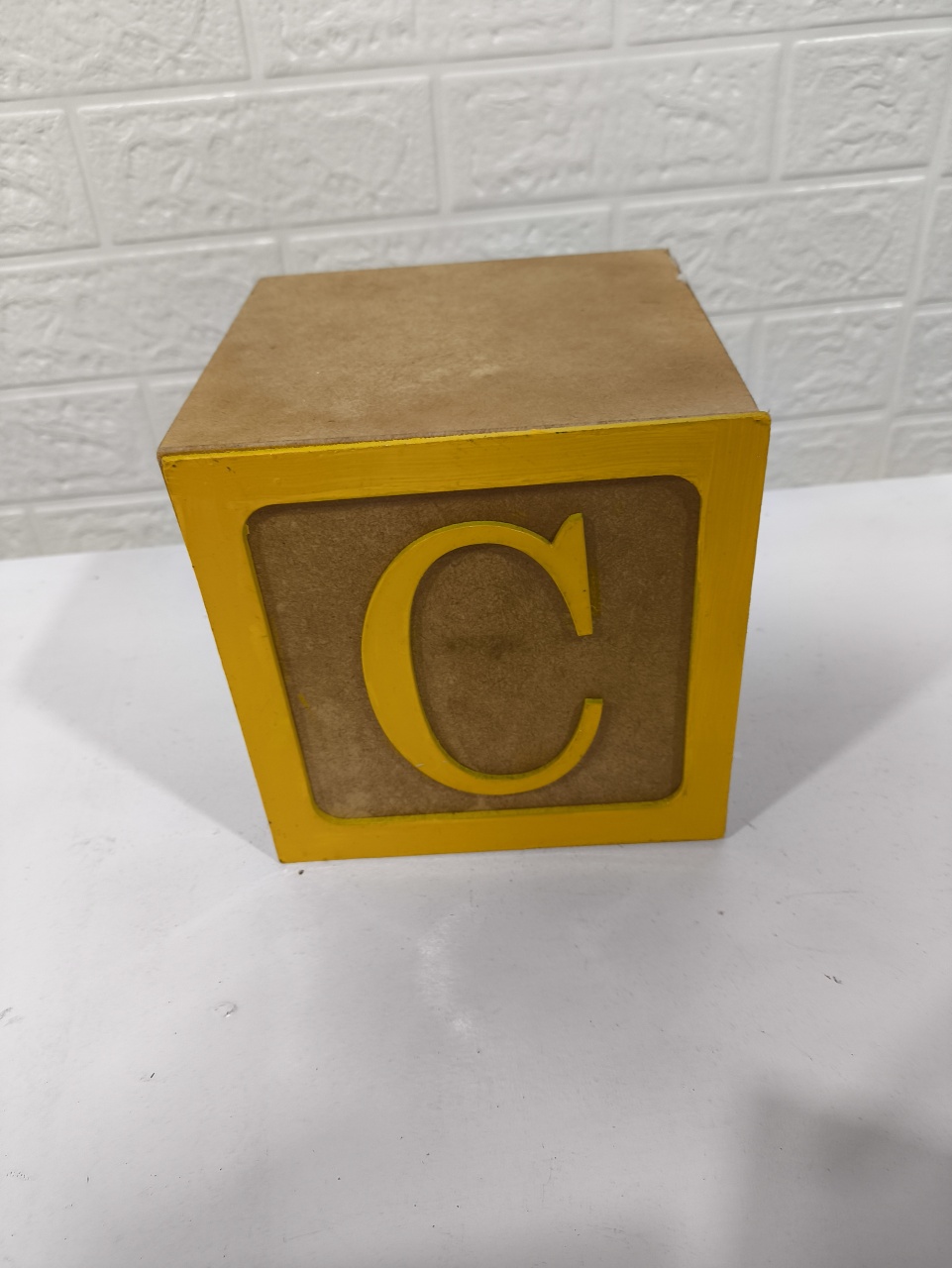 Cubo Letra C - 15 Cm - Baloesfeitosdesonhos 