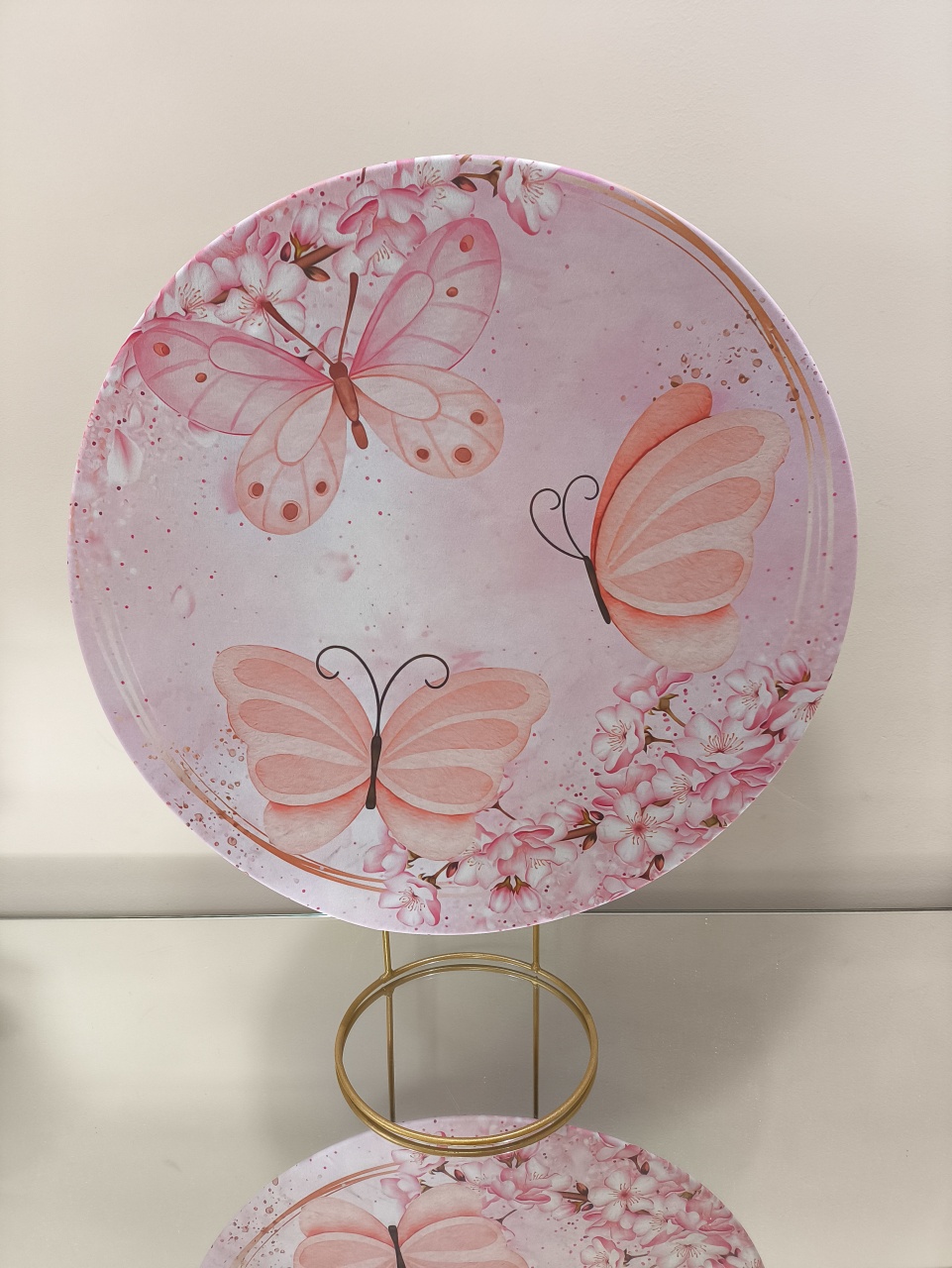Mini Painel Borboleta Rosa 50X50 - Baloesfeitosdesonhos 