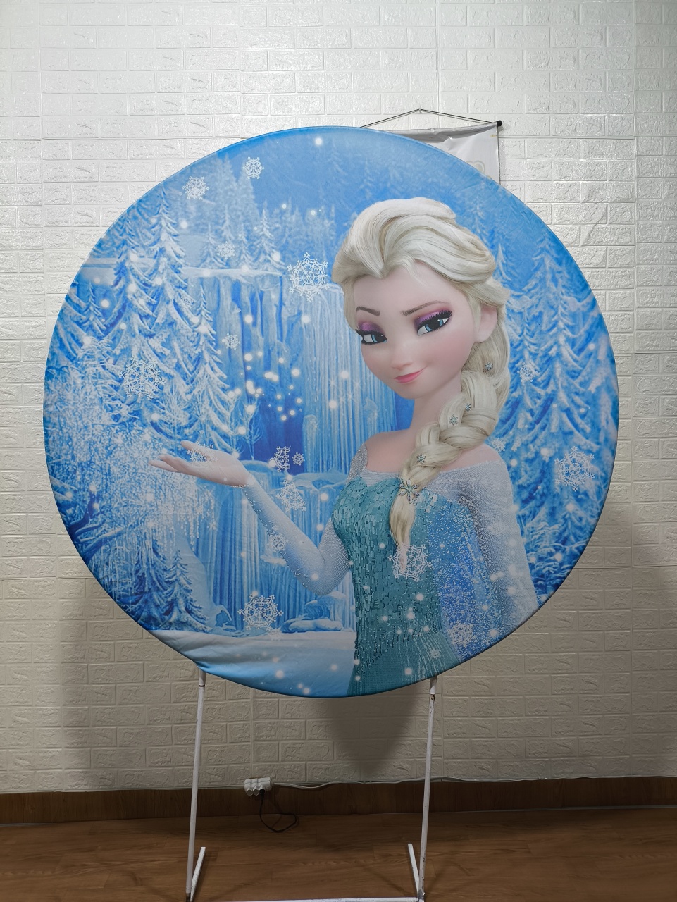 Painel 150X150 Frozen Flocos de Neve - Baloesfeitosdesonhos 