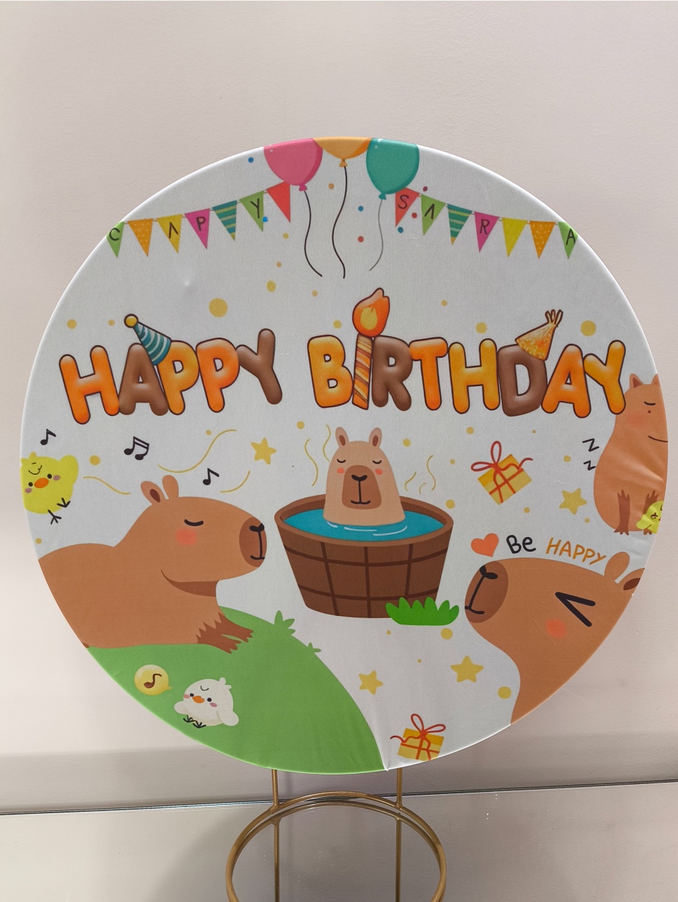 Mini Painel de Mesa 50X50 Capivara - Baloesfeitosdesonhos 