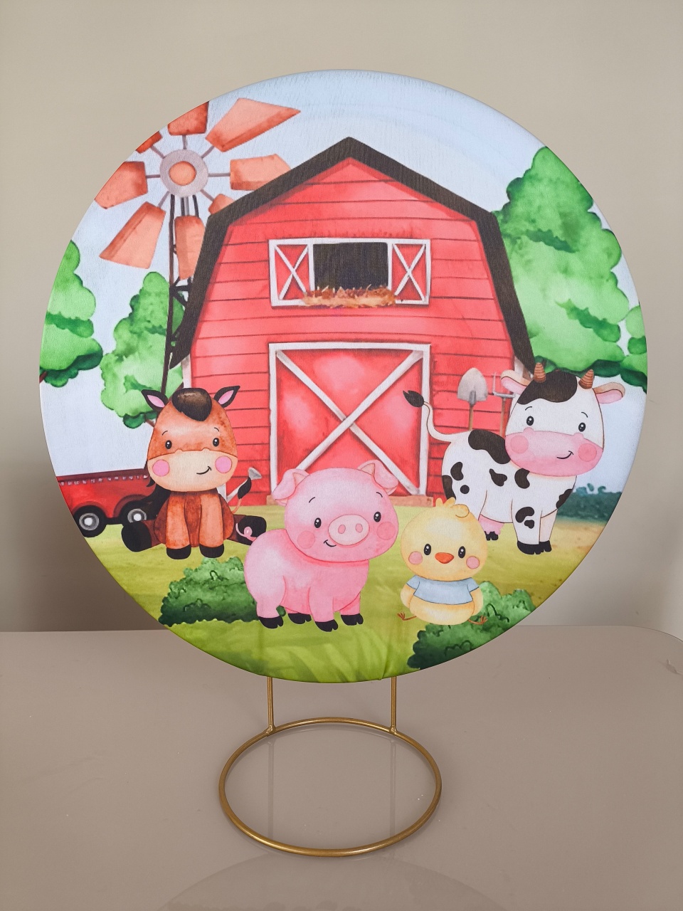 Mini Painel 50X50 Fazendinha - Baloesfeitosdesonhos 