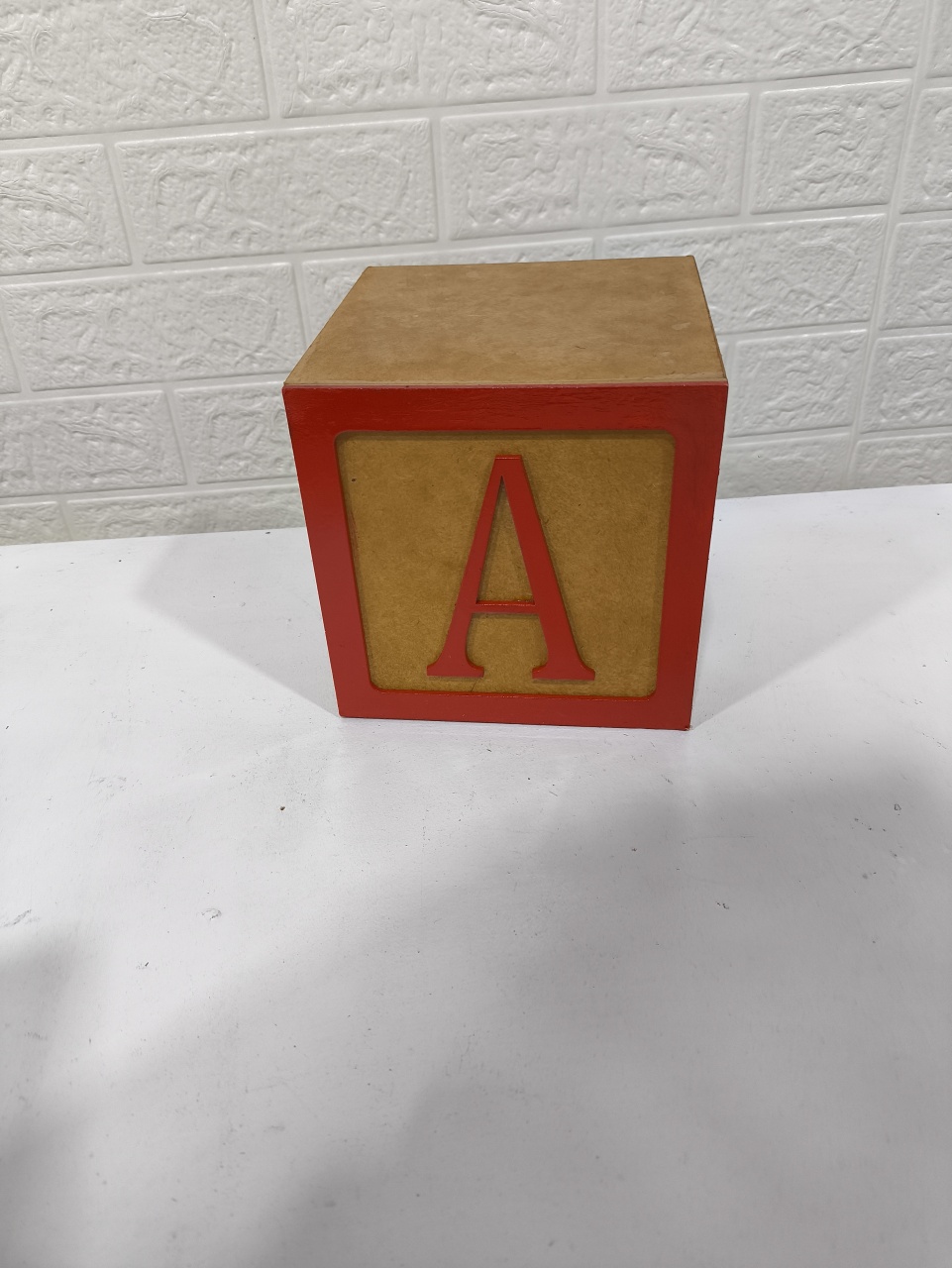 Cubo Letra A - 15Cm - Baloesfeitosdesonhos 