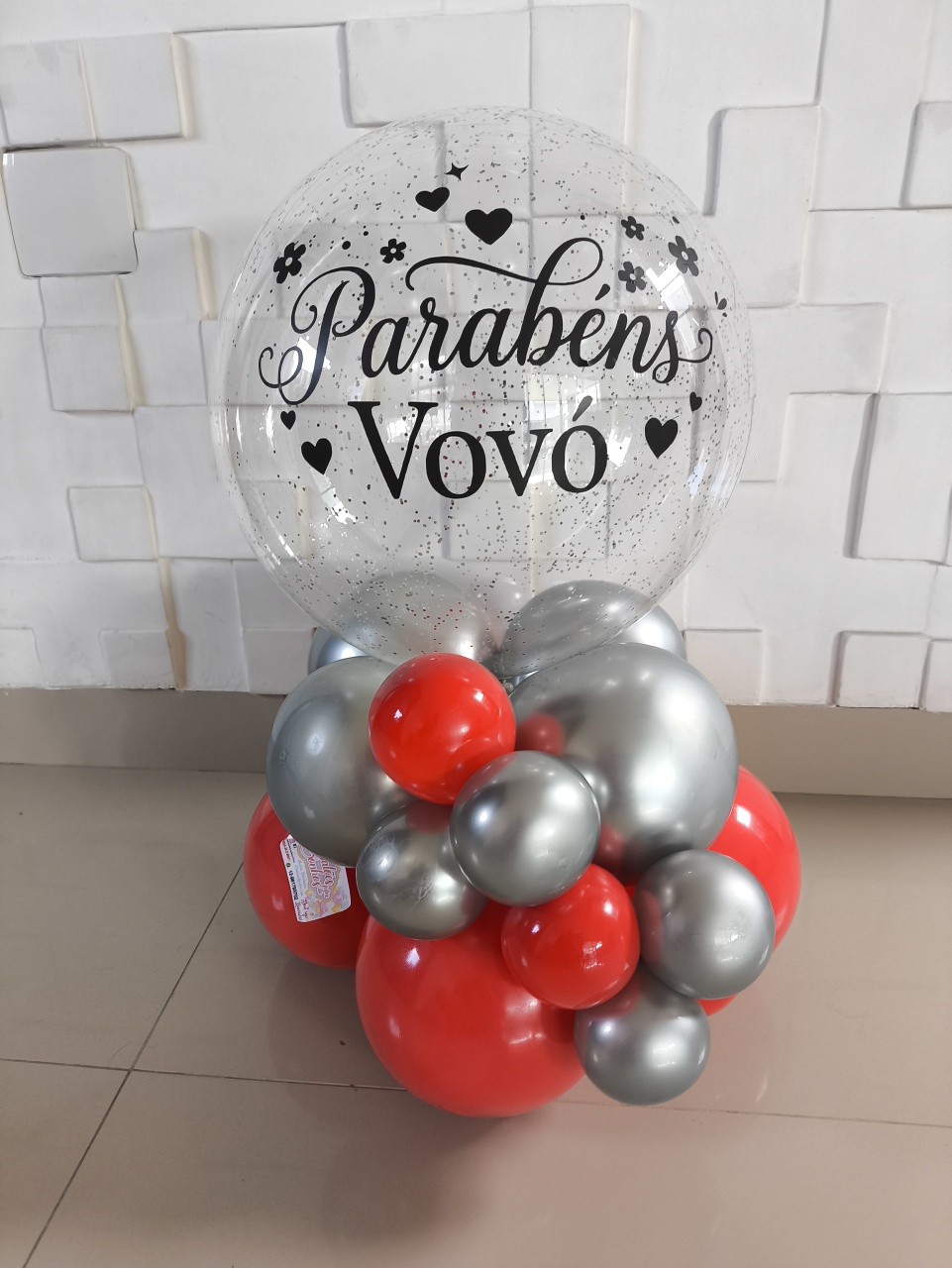 Bexiga Personalizada Vermelho E Prata - Baloesfeitosdesonhos 